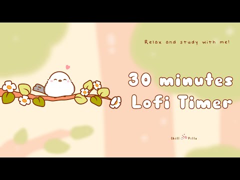 30 minutes - Relax & study with me Lofi | Bird forest #30minutetimer  #relaxing  #relaxingtimers