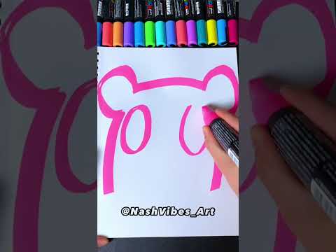 Drawing, But The Pink Marker is HUGE! Very Satisfying! (#shorts)