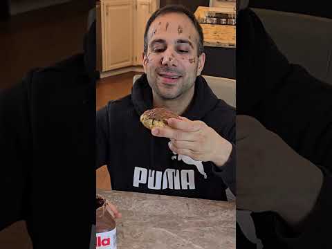 How to put Nutella On Crumbl Cookie #funny #trending #newyear #youtubeshorts #shorts