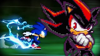 Sonic vs Shadow - Sprite Animation (Animated by Blue Nautic)