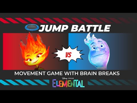 Elemental Brain Break | Kids Movement Game | Jump Battle