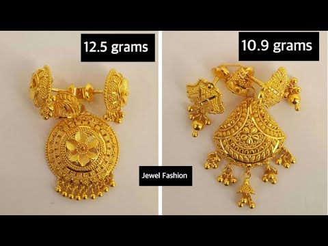 Latest Gold Pendant and Gold Earrings Designs with Weight and Price #goldearrings #earrings #earring