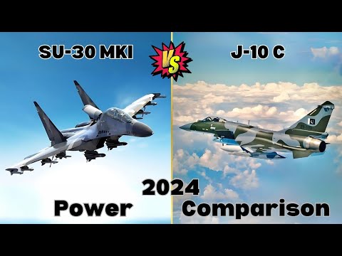 Su-30 MKI Vs J-10C Power Comparison 2024