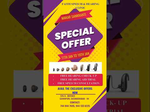 Sankranti Offer #freehearingtesting #freehearingaidtrial #freespeechcpnsultation #specialoffer #free