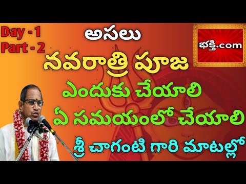 Navaratri Pooja vidhanam 2022 | Durga Devi Puja | Durga Pooja | Sri chaganti koteswara rao speech |