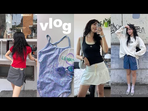 vlog✦ 맥주마시고 와인마시고 또 맥주마시는 여름 브이로그🍷 언박싱(썬번프로젝트,마조네,락케이크). 해방촌에서 성수까지🏃🏻‍♀️숨가쁘게 놀러다니는 일상 브이로그. 데일리룩