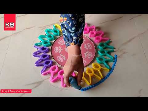 Best Rangoli Tricks by Sangeeta| Deepavali, Sankranti, New Year and Diwali Simple Rangoli