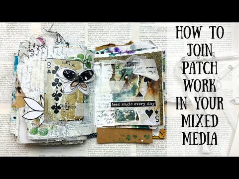 Mixed Media Art Journal Page | How to add scrappy patchwork to your projects