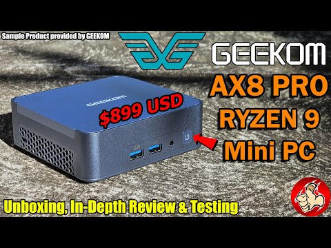 GEEKOM AX8 PRO Mini PC Review - At $899 USD, it's pricey but it packs a RYZEN 9 in it!