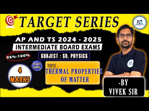 Thermal Properties Of Matter Class 11 one shot || IPE 2025 || PHYSICS IN TELUGU || #ipe2025#viveksir