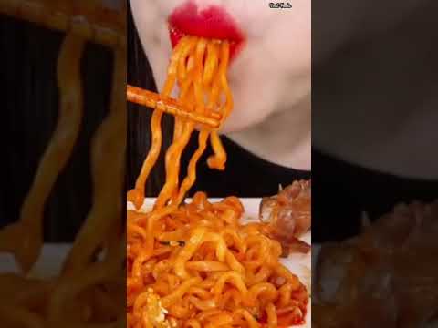 Asmr Eating Spicy Cold Noodles 🔥😋#shorts