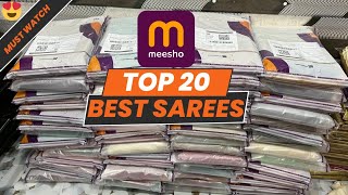 meesho saree haul | 20 Meesho Latest sarees for wedding party wear new collection unboxing & review