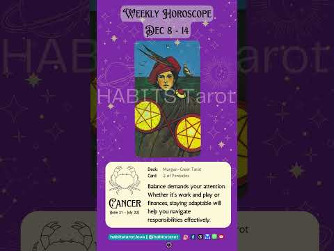 Cancer Weekly Horoscope ♋️ | Dec 8-14 #cancerhoroscope #cancertarotreading #cáncertarot