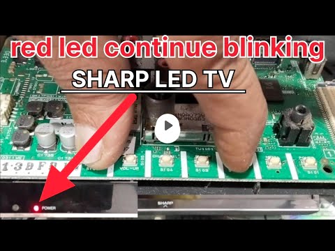 red light continue blinking in sharp led tv ! रेड एलईडी लाइट कंटीन्यू फ्लैशेश ! #redledblinking