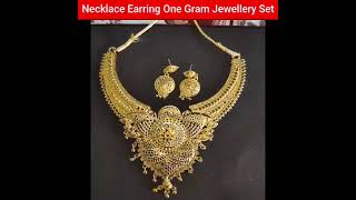 Gold Plated Necklace Earring One Gram Jewellery Set  #shorts #nsoni