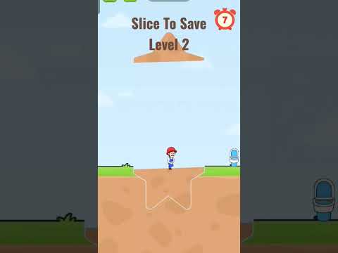 Slice To Save Level 2 Walkthrough. #slicetosave #shorts #gameplay #mobilegame #walkthrough #games