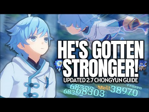 he's gotten STRONGER! UPDATED Chongyun Guide -  Artifacts, Weapons, Teams | Genshin Impact 2.7