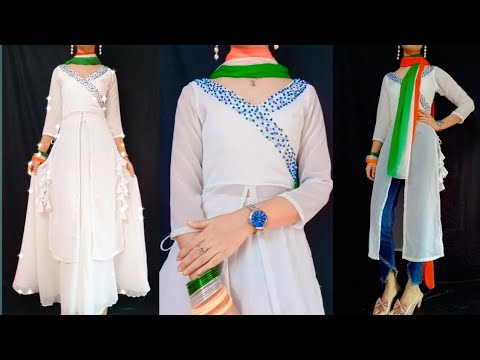 🇮🇳15 August Independence Day Special Dress Cutting & Stitching/Front Open Kurti Cutting & Stitching