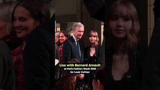 Lisa with Frederic Arnault's parents at Louis Vuitton Paris Fashion Week 2025 #lisa #paris #lalisa