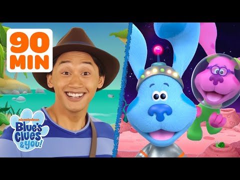 90 MINUTES of Exploring FUN and Playing Games w/ Blue, Josh, and Magenta! | Blue's Clues & You!