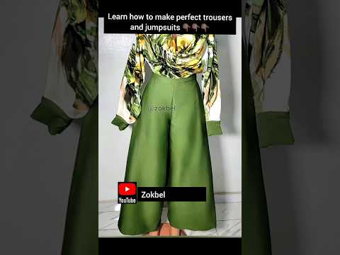 Learn how to make pants and jumpsuits #sewingtutorial #palazzopantscutting