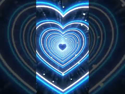 Heart Background💙Blue Heart Tunnel | Animated Background | Wallpaper Heart | Neon Heart Tunnel