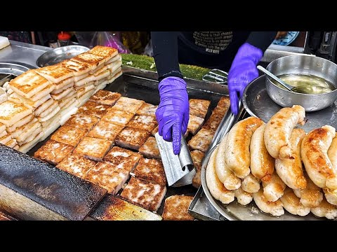 Famous market local snacks collection in Taiwan