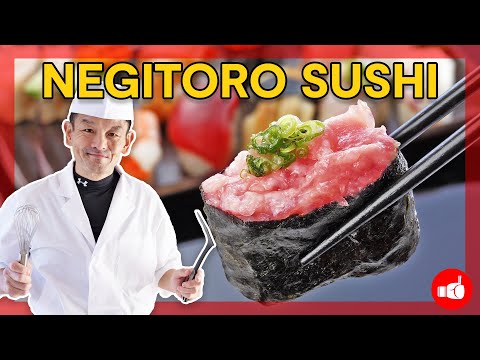 How to make SUSHI at Home | Negitoro Sushi (Tuna & Salmon)