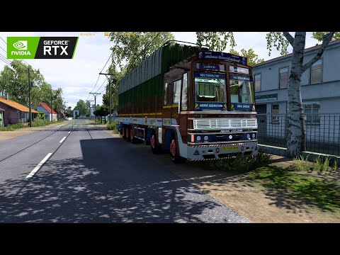 Heavy Load Ashok Leyland BS6 Truck Driving on Narrow Road | Euro Truck Simulator 2 Indian Truck Mod