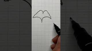 Ginkgo leaf easy drawing #art #drawing #drawingideas #drawingtutorials #howtodraw #draw