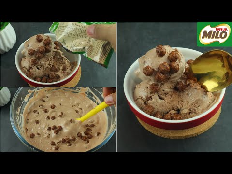 MILO ICE CREAM DIY| HOW TO MAKE MILO ICE CREAM| EASY HOMEMADE ICE CREAM