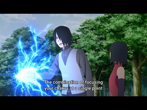 Sasuke demonstrates Chidori to Sarada, Episode 200