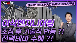 [이삭엔지니어링 주가전망] 조정 후 기술적 반등 ?! 전력테마 수혜 ?!