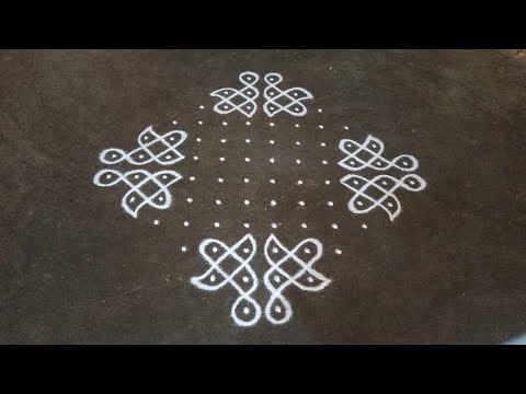 12 x 2 dots elegant beautiful margazhi madha kambi kolam | sikku kolam | SathyaSelva Arts