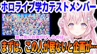 こんこよ24の「ホロライブ学力テスト」に居ないと成り立たない、真っ先に選ばれたホロメンを語る博衣こより【ホロライブ切り抜き】