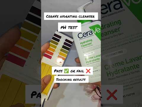 CeraVe hydrating cleanser pH test #phtest #ceraveskincare #viral #trending #skincare #shorts #short