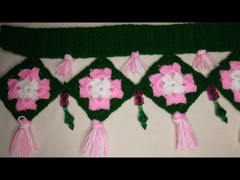 Very Easy Crochet Toran with Squares | Crochet And Macrame Gallery |#crochet #crochettoran