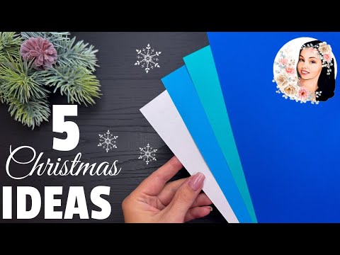 5 IDEAS! ❄️ Christmas Paper Craft Ideas Christmas Decorations