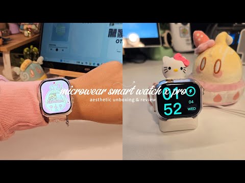 ✨️mircrowear smart watch x pro aesthetic unboxing & review