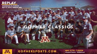 Watch Live: Gopher Baseball Wins 2018 Big Ten Tournament over Purdue (Gopher Classics)