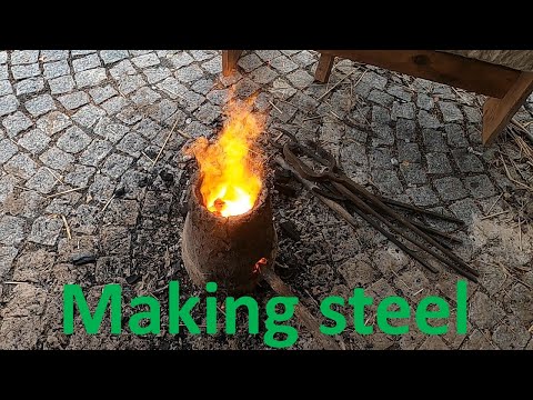 Making steel in Aristotle furnace,