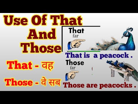 Use of That and Those #This, That, These, Those का प्रयोग #Basic_english_practice #translation