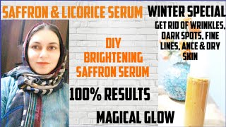 Saffron And Licorice Serum/ Magical Glow Serum/ Winter Special Brightness/ Homemade Face Oil/ DIY