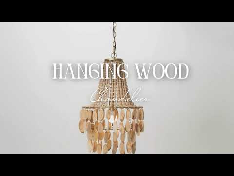 Hanging Wood Chandelier