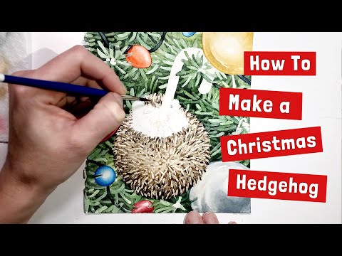 How I Painted a Hedgehog Christmas Ornament by Tracy Lizotte