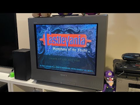 Sony Trinitron KV27FS13 CRT TV Retro gaming demo