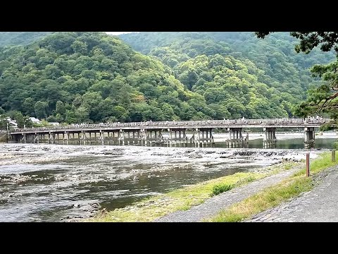 京都 渡月橋 散步