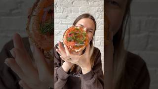 Trying NYC’s latest craze: sourdough bagels #foodie #foodlover #nyc