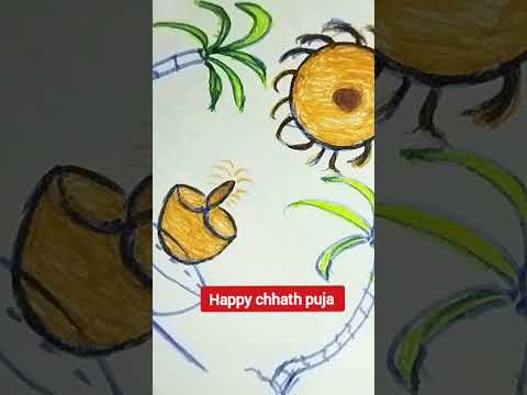 cute drawing of chhath puja|chhath puja celebration|chhath puja festival drawing #drawing #art