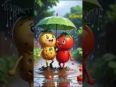 The love story of potatoes and tomatoes,आलू और टमाटर की प्रेम कहानी #kahani #cartoonvideo #vegtables